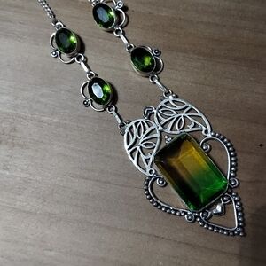 BICOLOR Tourmaline & Peridot Necklace